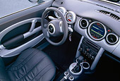 AUT 30 RK0910 03
2002 BMW Mini Cooper Silver Detail Interior Shot Steering Wheel Front Dash
