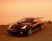 AUT 33 RK0302 02
2000 Toyota Celica GT Black With Graphics 3/4 Front View By Ocean