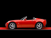 AUT 42 RK0145 01
2007 Pontiac Solstice GXP Convertible Red Profile View Studio