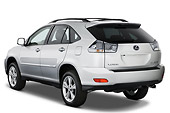 AUT 43 IZ0101 01
2008 Lexus RX 400h Silver 3/4 Rear View Studio