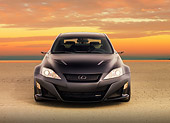 AUT 43 RK0331 01
2008 Lexus Project IS F Black Head On View At Dusk