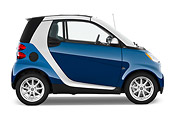 AUT 44 IZ0167 01
2009 Smart Fortwo Cabriolet Blue And Silver Profile View Studio