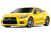 AUT 45 IZ0078 01
2010 Mitsubishi Eclipse Coupe Yellow 3/4 Front View Studio