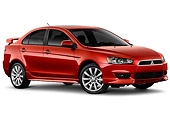 AUT 45 IZ0091 01
2010 Mitsubishi Lancer GTS Red 3/4 Front View Studio