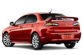 AUT 45 IZ0093 01
2010 Mitsubishi Lancer GTS Red 3/4 Rear View Studio