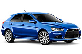 AUT 45 IZ0099 01
2010 Mitsubishi Lancer Sportback Blue 3/4 Front View Studio