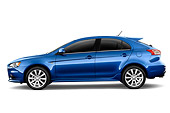 AUT 45 IZ0101 01
2010 Mitsubishi Lancer Sportback Blue Profile View Studio