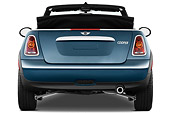 AUT 45 IZ0194 01
2010 Mini Cooper Convertible Blue Rear View On White Seamless