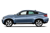 AUT 45 IZ0216 01
2010 BMW ActiveHybrid X6 Blue Profile View On White Seamless