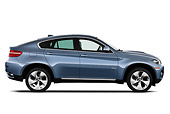 AUT 45 IZ0217 01
2010 BMW ActiveHybrid X6 Blue Profile View On White Seamless