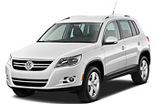 AUT 45 IZ0234 01
2010 VW Tiguan Wolfsburg White 3/4 Front View On White Seamless