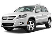 AUT 45 IZ0236 01
2010 VW Tiguan Wolfsburg White 3/4 Front View On White Seamless