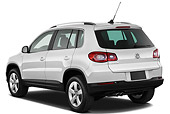 AUT 45 IZ0237 01
2010 VW Tiguan Wolfsburg White 3/4 Rear View On White Seamless