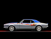 CAM 03 RK0162 01
1968 Chevrolet Camaro Blue And Silver Profile View Gray Line Studio