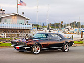 CAM 03 RK0205 01
1968 Chevrolet Camaro Black Hot Rod 3/4 Front View On Pavement At Marina