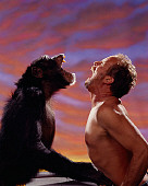 CHI 03 RK0001 12
Profile Of Chimpanzee And Man Screaming At Each Other