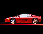 FRR 15 RK0029 01
1995 Ferrari F355 Berlinetta Red Profile View On Red And Yellow Lines Studio