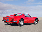 FRR 16 RK0021 01
1973 Ferrari Dino 246 GTS Red 3/4 Rear View On Pavement
