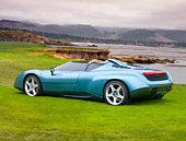 LAM 01 RK0653 01
1996 Lamborghini Zagato Raptor Concept Blue 3/4 Rear View On Grass