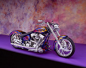 MOT 01 RK0503 01
2002 Riff Raff Custom Motorcycle Purple With Flames