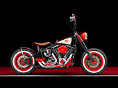 MOT 01 RK0755 01
2006 Harley-Davidson Motorcycle Black And Red Custom Profile View Studio