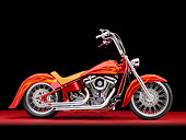 MOT 04 RK0303 01
Bellotti's Inferno Custom Chopper Red With Orange Flames Profile View Studio