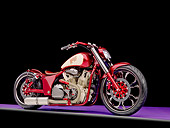 MOT 04 RK0317 01
LowLa AFT Customs Motorcycle Red 3/4 Front View Studio