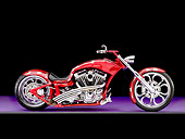 MOT 04 RK0319 01
2009 Ty's Outlaw ProStreet Motorcycle Red And Silver Profile View Studio