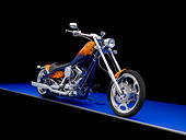 MOT 04 RK0194 01
2006 American Iron Horse LSC Chopper Blue And Orange Side 3/4 View Studio