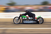 MOT 05 RK0007 01
1947 Harley Davidson Dual Knucklehead Green And Red Profile View In Motion On Race Track By Start Light