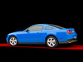 MST 01 RK1184 01
2010 Ford Mustang GT Premium Coupe Blue 3/4 Rear View Studio