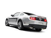 MST 01 RK1255 01
2011 Ford Mustang V6 Silver With Black Stripe 3/4 Rear View Studio