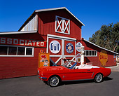 MST 01 RK0481 03
1964 1/2 Ford Mustang Convertible Red 3/4 Side View On Pavement