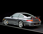POR 04 RK0479 02
2002 Porsche GT2 Gray 3/4 Rear View On Gray Line Studio