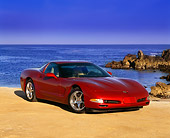 VET 01 RK0436 02
2000 Chevrolet Corvette Coupe Red 3/4 Front View On Sand