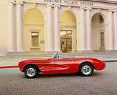 VET 02 RK0221 03
1956 Chevrolet Corvette Convertible Red Profile View On Pavmement
