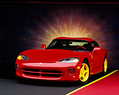VIP 01 RK0081 01
1996 Dodge Viper Roadster Red 3/4 Front View Studio