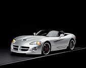 VIP 01 RK0238 15
2005 Dodge Hennessey Viper SRT-10 Convertible Silver 3/4 Front View On Gray Line Studio