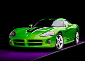 VIP 01 RK0292 01
2008 Dodge Viper SRT/10 Coupe Green With Black Stripes 3/4 Front View Studio