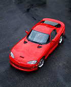 VIP 02 RK0027 01
1997 Dodge Viper GTS Coupe Overhead 3/4 Front View On Pavement