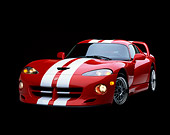 VIP 02 RK0057 02
1997 Dodge Hennessey Viper Venom 600 GTS Red White Stripes 3/4 Front View Studio
