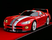 VIP 02 RK0116 13
Dodge Viper GTSR Concept Red And Silver 3/4 Front View On Red Floor Gray Line Studio