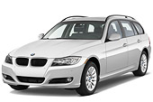 AUT 01 IZ0039 01
2011 BMW 328i Station Wagon White 3/4 Front View Studio