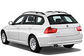 AUT 01 IZ0040 01
2011 BMW 328i Station Wagon White 3/4 Rear View Studio