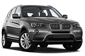 AUT 01 IZ0061 01
2013 BMW X3 xDrive35i SUV Gray 3/4 Front View On White Seamless