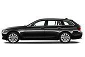 AUT 01 IZ0065 01
2011 BMW 5 Series Wagon Black Profile View On White Seamless