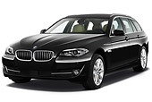 AUT 01 IZ0067 01
2011 BMW 5 Series Wagon Black 3/4 Front View On White Seamless