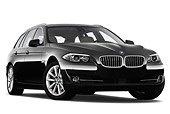 AUT 01 IZ0069 01
2011 BMW 5 Series Wagon Black 3/4 Front View On White Seamless