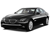 AUT 01 IZ0075 01
2011 BMW 7 Series ActiveHybrid Black 3/4 Front View On White Seamless