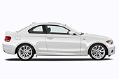 AUT 01 IZ0082 01
2013 BMW 1 Series 135 Coupe White Profile View On White Seamless